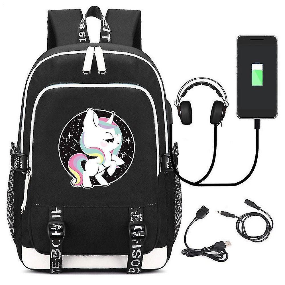 Foto 2 pulgar | Mochila Huoguo Unicorn Para Colegiala De Lona Impermeable - Venta Internacional.