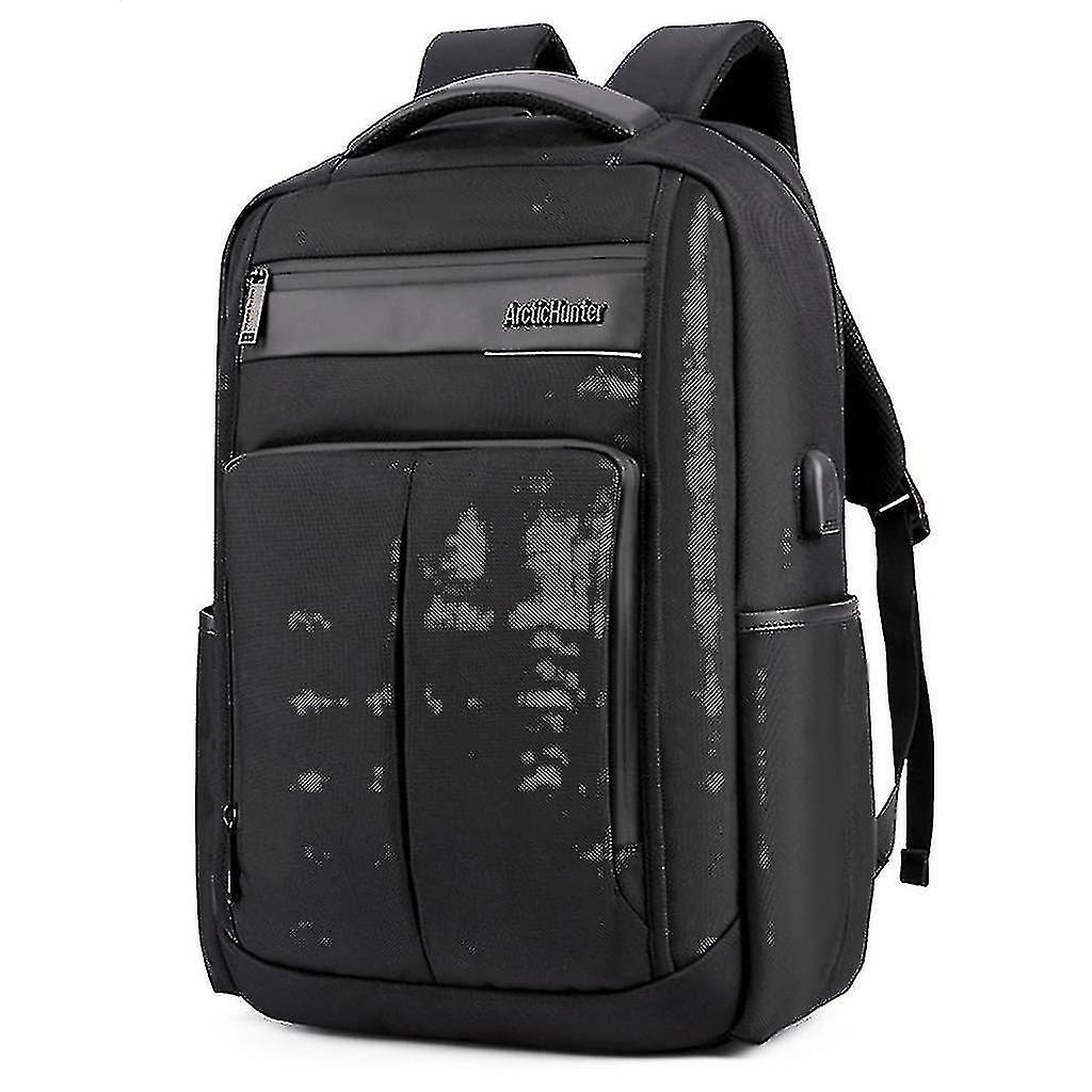 Mochila Huoguo B00121c De 46 Cm Con Carga Usb Para Portátil De 15,6 Pulgadas, Color Negro - Venta Internacional.