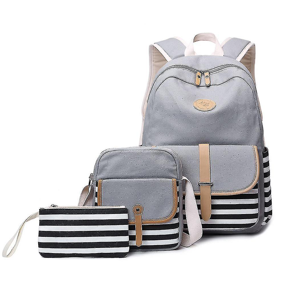 Foto 2 pulgar | Mochila Escolar Huoguo De Lona Para Estudiantes, Gris, 20-35 L - Venta Internacional.