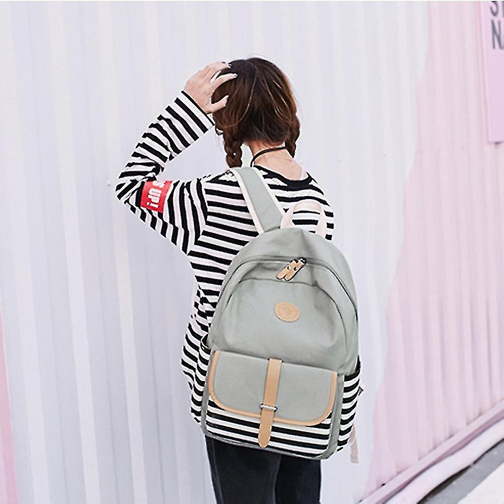 Foto 3 pulgar | Mochila Escolar Huoguo De Lona Para Estudiantes, Gris, 20-35 L - Venta Internacional.