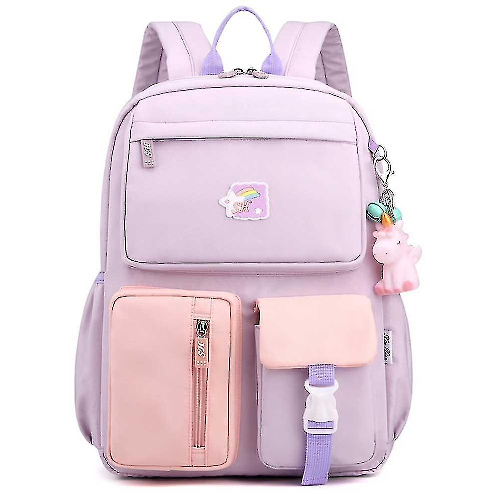 Foto 2 pulgar | Mochila Huoguo Para Estudiantes, Escuelas, Viajes, Trabajo, Impermeable, Color Morado - Venta Internacional.