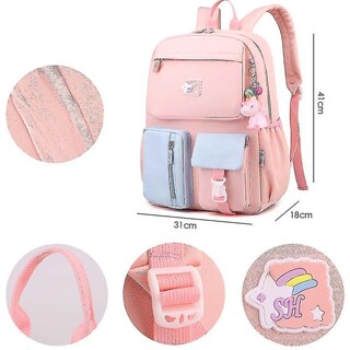 Foto 4 | Mochila Huoguo Para Estudiantes, Escuelas, Viajes, Trabajo, Impermeable, Color Morado - Venta Internacional.
