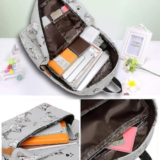 Foto 4 | Mochila Huoguo De Lona Negra Impermeable Para Niños Y Escuelas - Venta Internacional.