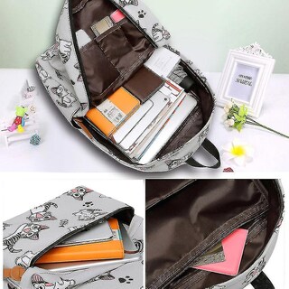 Foto 5 | Mochila Huoguo De Lona Negra Impermeable Para Niños Y Escuelas - Venta Internacional.