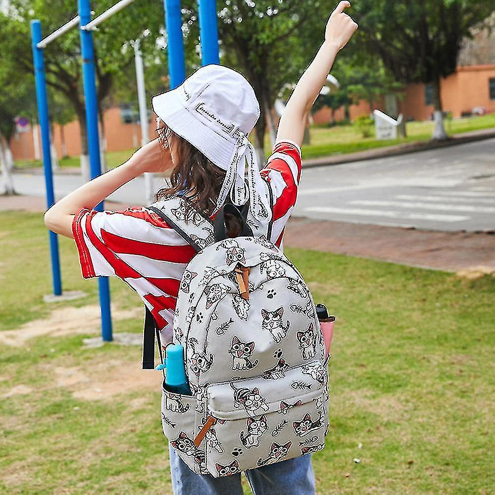 Foto 8 pulgar | Mochila Huoguo De Lona Negra Impermeable Para Niños Y Escuelas - Venta Internacional.