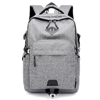 Foto 1 | Mochila Huoguo Leisure Student Campus, Impermeable, 36-55 L, Color Gris - Venta Internacional.