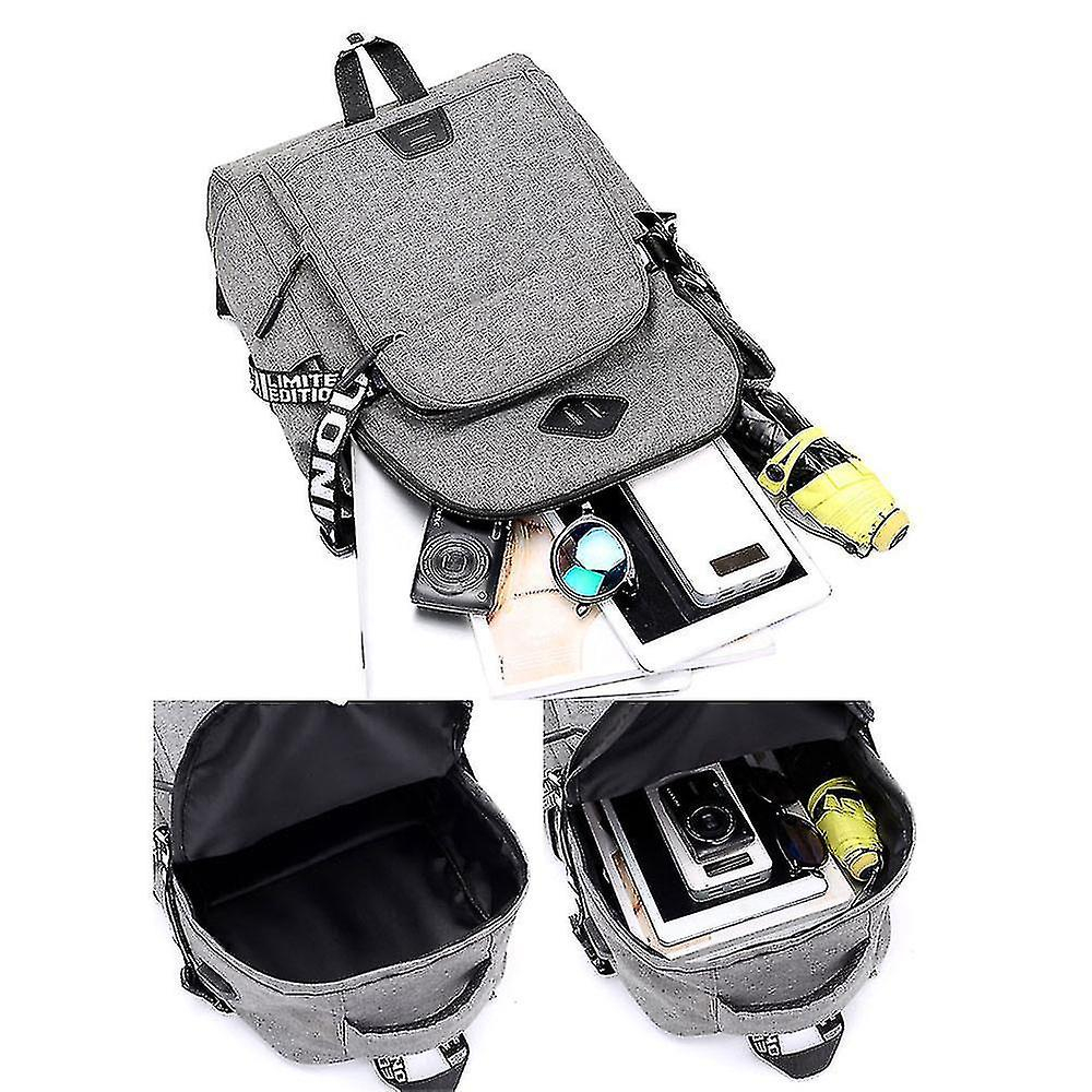 Foto 2 | Mochila Huoguo Leisure Student Campus, Impermeable, 36-55 L, Color Gris - Venta Internacional.