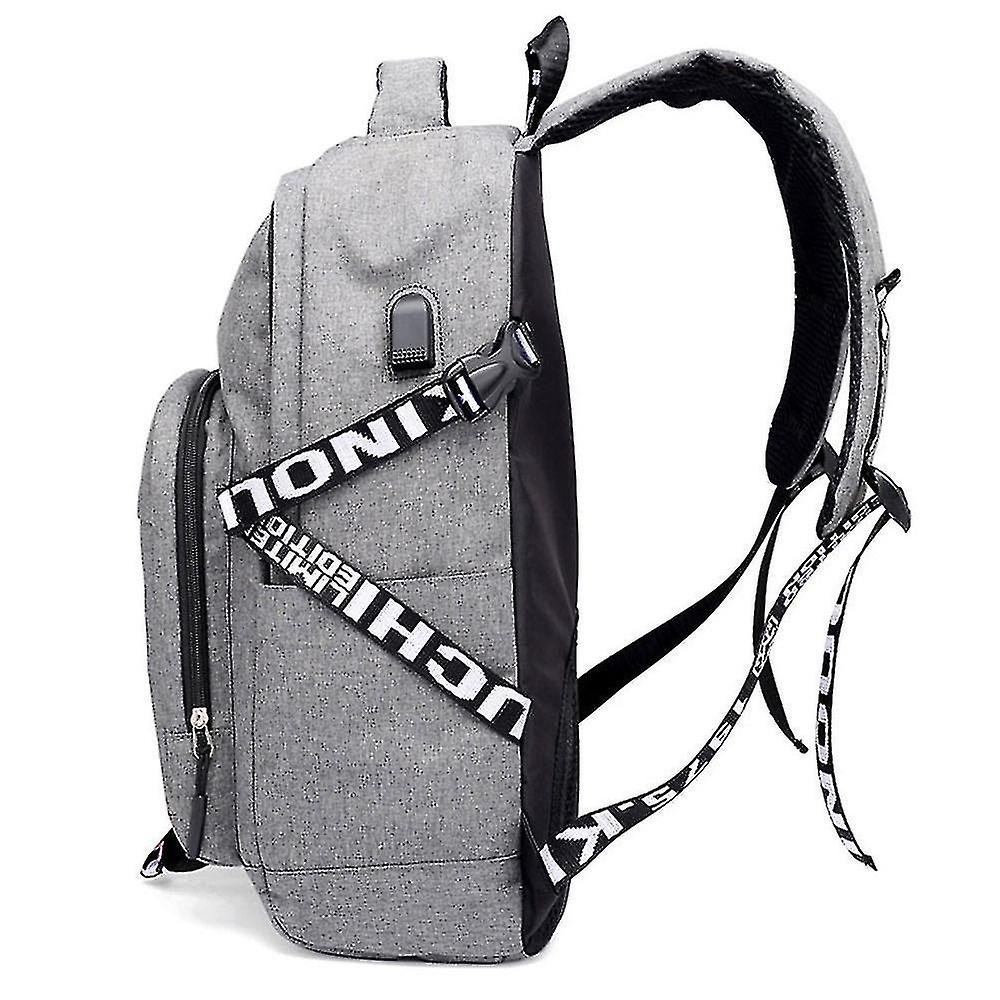 Foto 4 pulgar | Mochila Huoguo Leisure Student Campus, Impermeable, 36-55 L, Color Gris - Venta Internacional.