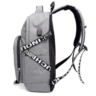 Foto 3 | Mochila Huoguo Leisure Student Campus, Impermeable, 36-55 L, Color Gris - Venta Internacional.