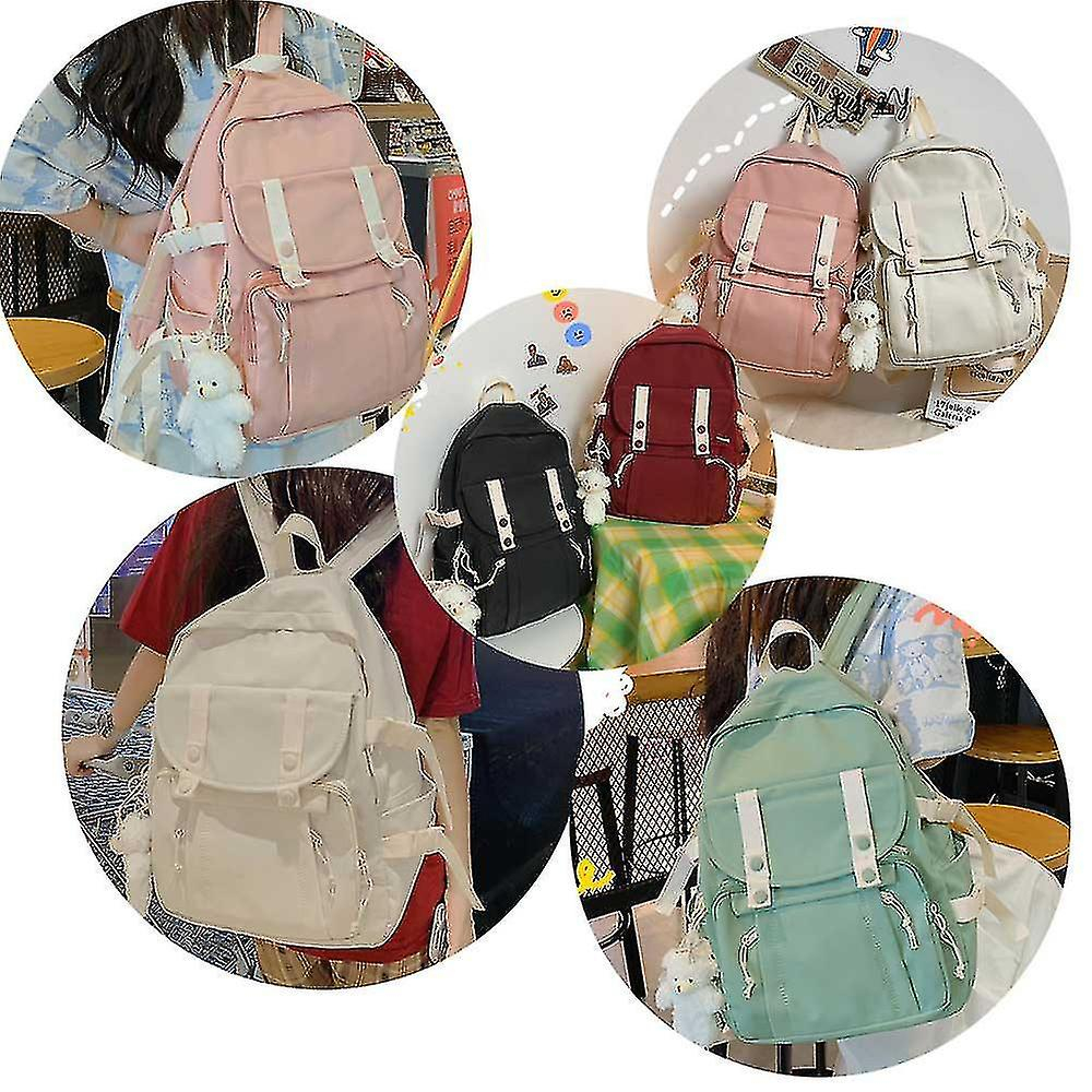 Foto 2 pulgar | Mochila Huoguo School Para Niñas, Mujeres Y Adolescentes, Ligera, Color Blanco - Venta Internacional.
