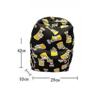 Foto 2 | Mochila Huoguo Con Dibujos Animados De Los Simpson, Lienzo Negro - Venta Internacional.
