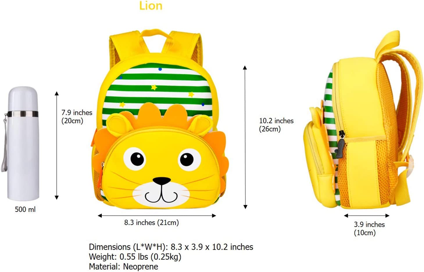Mochila Huoguo, Impermeable, Unicornio Preescolar, 21 X 10 X 26 Cm, Todd - Venta Internacional.