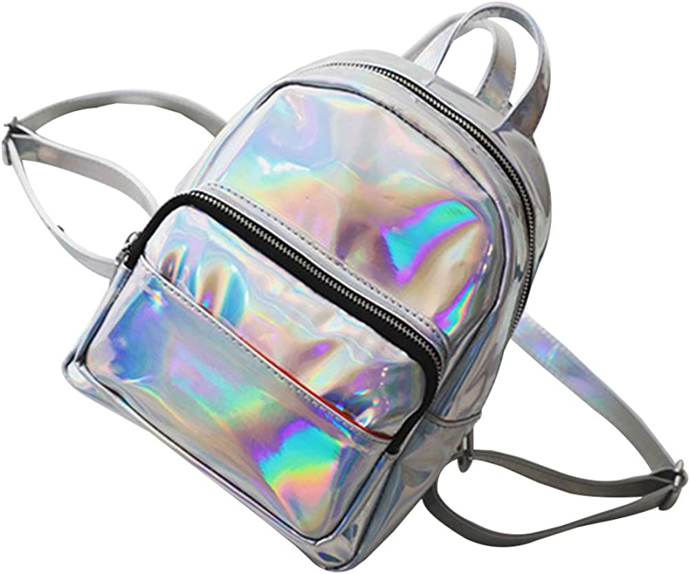 Foto 2 pulgar | Mochila Huoguo, Casual, Holograma Láser, Para Niña, Plateada - Venta Internacional.