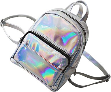 Foto 1 | Mochila Huoguo, Casual, Holograma Láser, Para Niña, Plateada - Venta Internacional.