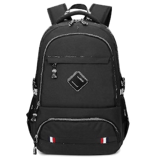 Foto 1 | Mochila Huoguo Negra Con Carga Usb Impermeable Para La Escuela - Venta Internacional.