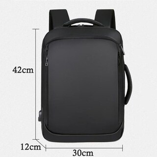 Foto 1 | Mochila Para Portátil Sanlin Beans Con Carga Usb Impermeable (negra) - Venta Internacional.