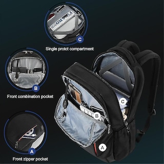 Foto 3 | Mochila Huoguo 2020 New Fashion De Nailon Impermeable De 15.6 Pulgadas - Venta Internacional.