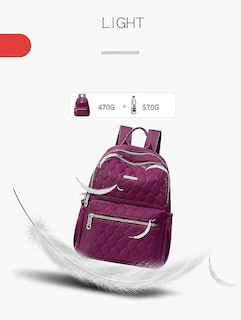 Foto 1 | Mochila Huoguo Travel Impermeable Para Mujer Morada 26x13x33c - Venta Internacional.