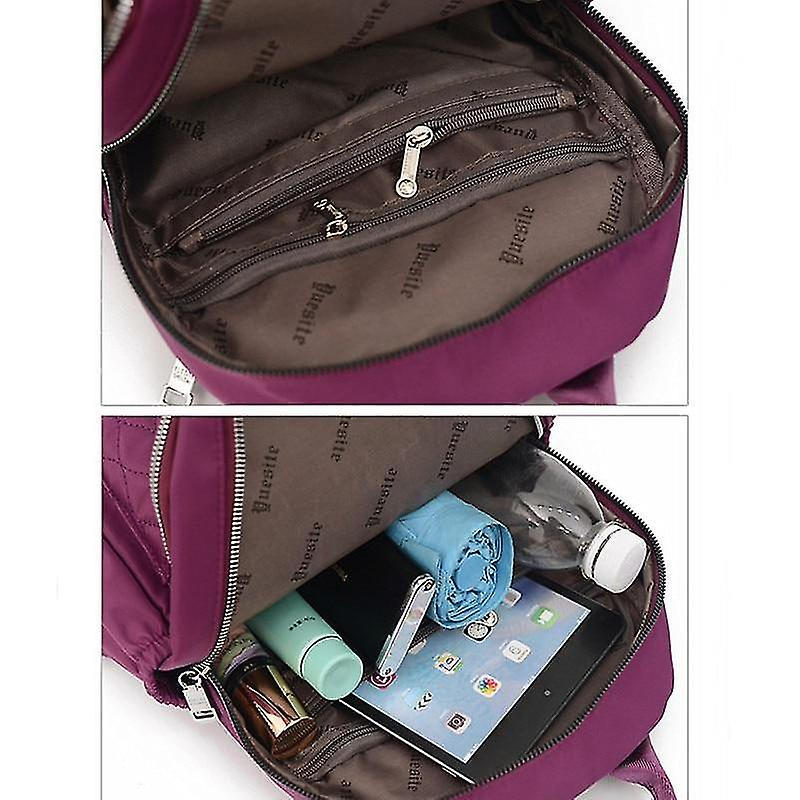 Foto 4 pulgar | Mochila Huoguo Travel Impermeable Para Mujer Morada 26x13x33c - Venta Internacional.