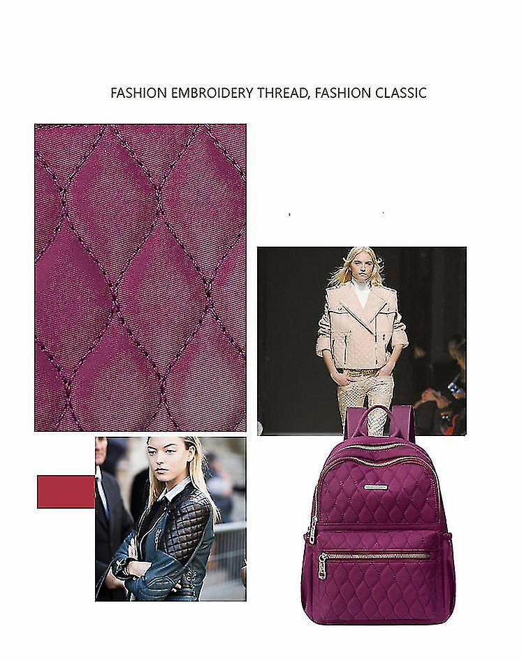 Foto 4 | Mochila Huoguo Travel Impermeable Para Mujer Morada 26x13x33c - Venta Internacional.