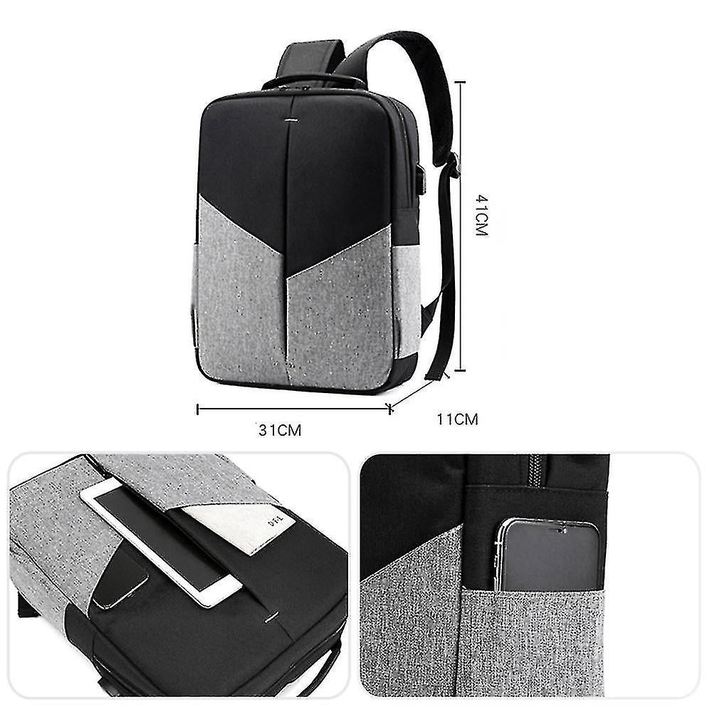 Foto 5 | Mochila Huoguo Leisure Large Space Business De Nailon Gris 35l - Venta Internacional.