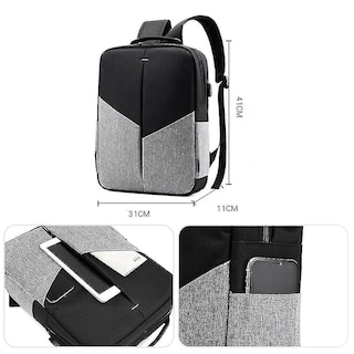 Foto 5 | Mochila Huoguo Leisure Large Space Business De Nailon Gris 35l - Venta Internacional.