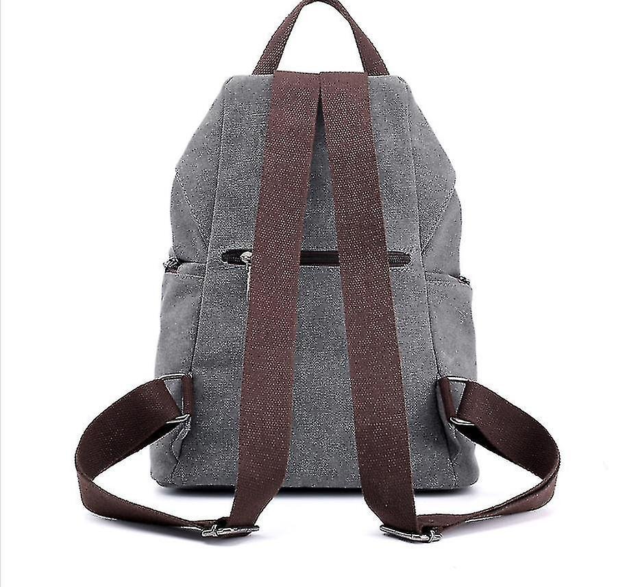 Foto 3 pulgar | Mochila Huoguo Canvas Retro Casual College Wind Black - Venta Internacional.