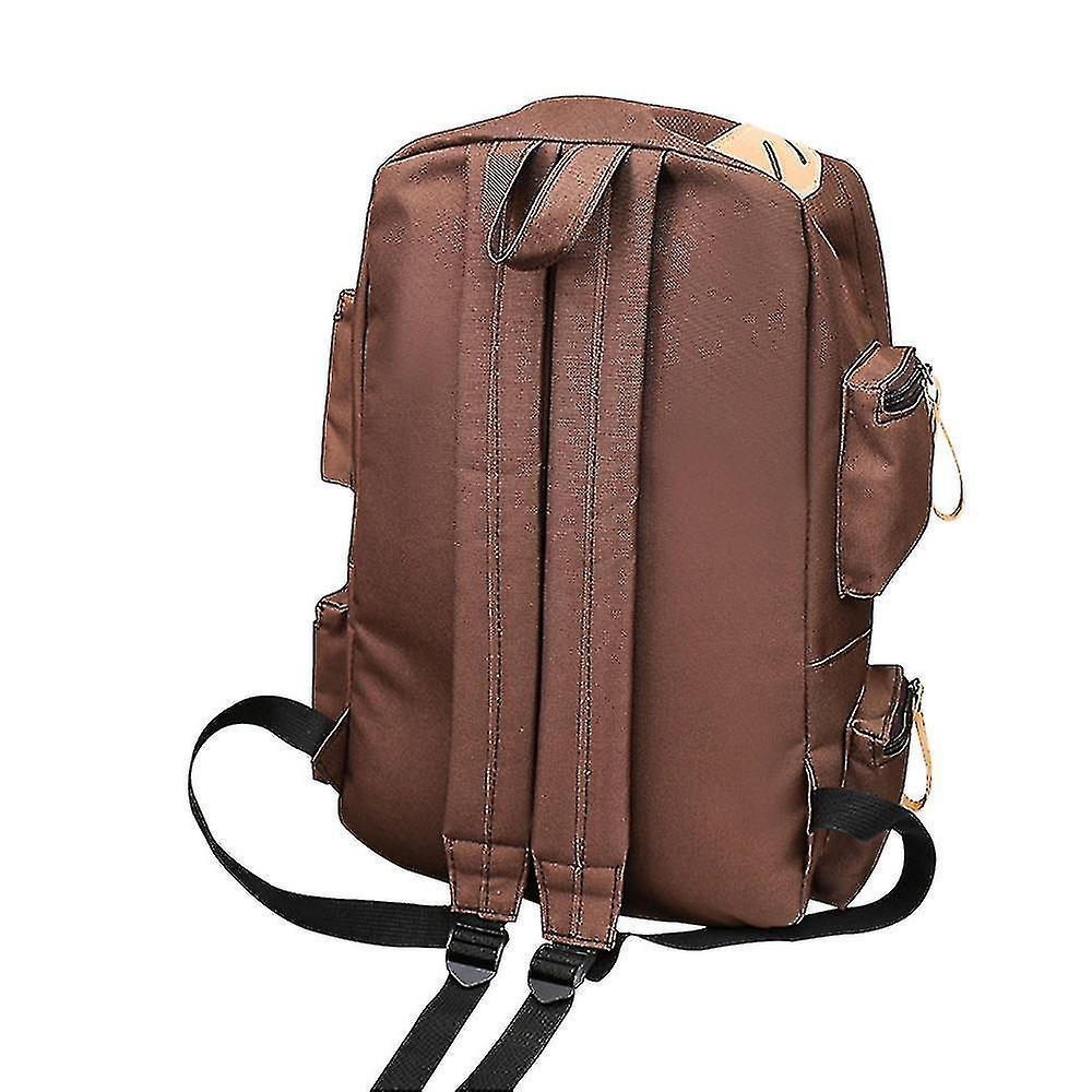 Foto 3 pulgar | Mochila Huoguo Canvas Para Escuela Secundaria, Casual, Marrón - Venta Internacional.