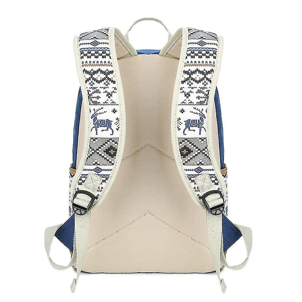 Foto 4 pulgar | Mochila Huoguo High School College Style Azul Para Estudiantes - Venta Internacional.