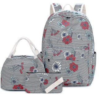 Foto 1 | Mochila Huoguo Conjunto De Tres Piezas De Nailon Para Mujer, Color Azul Real - Venta Internacional.