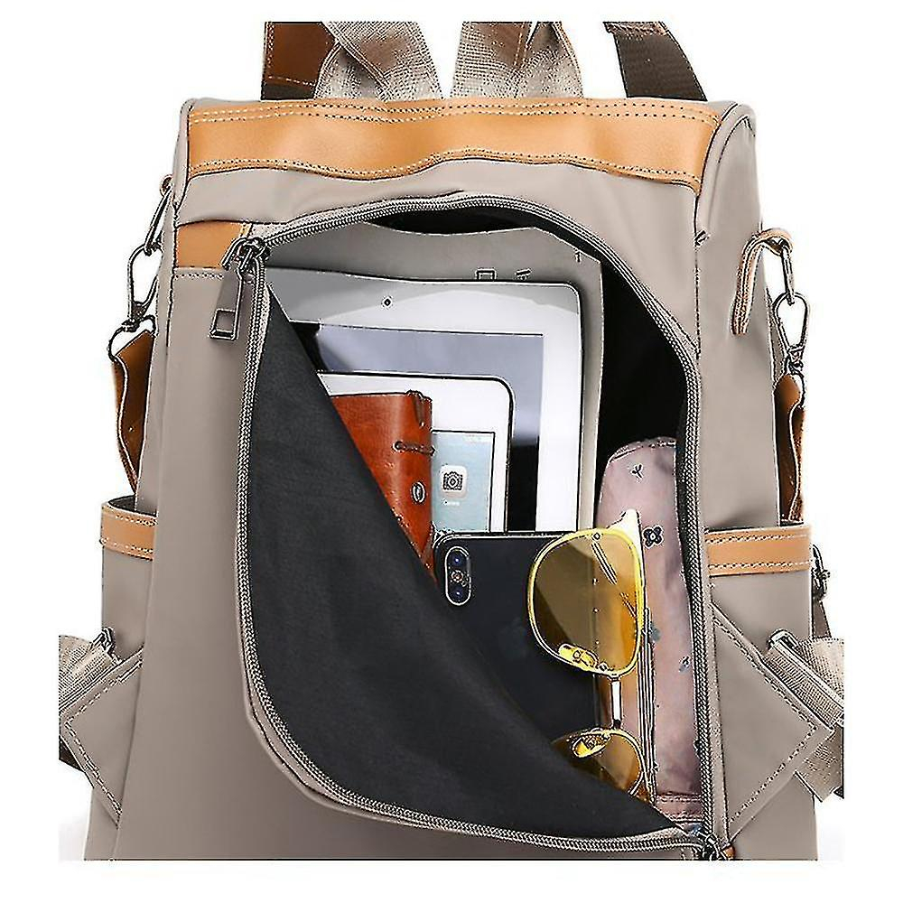 Foto 6 pulgar | Mochila Huoguo De Nailon Impermeable De Gran Capacidad, Color Beige - Venta Internacional.