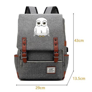 Foto 4 | Mochila Escolar Sanlin Beans Owl Para Adolescentes Con Puerto Usb - Venta Internacional.