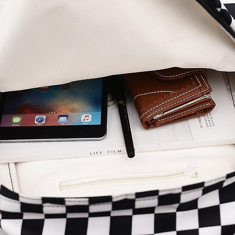 Foto 4 pulgar | Mochila Huoguo Lattice Travel Canvas Para Mujeres Y Hombres Unisex - Venta Internacional.
