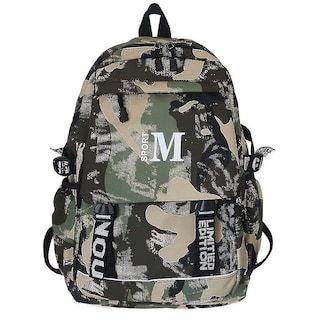 Foto 1 | Mochila Huoguo Youth School, Tela Oxford Verde, 32 X 14 X 45 Cm - Venta Internacional.