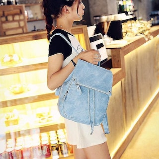 Foto 3 | Mochila Huoguo College Wind Pu Leather Para Mujer - Venta Internacional.