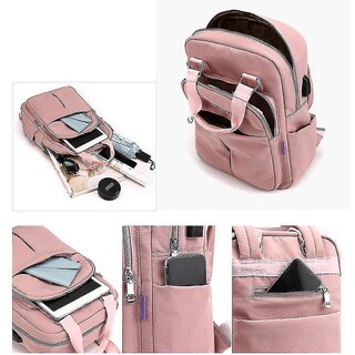 Foto 2 | Mochila Huoguo Leisure Fashion Para Mujer Con Carga Usb Rosa - Venta Internacional.