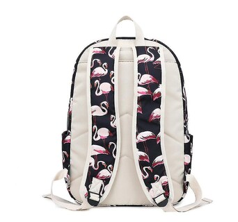 Foto 2 | Set De Mochilas Sanlin Beans Con Estampado De Flamencos, 3 Piezas, Para Escuela Y Entretenimiento - Venta Internacional.