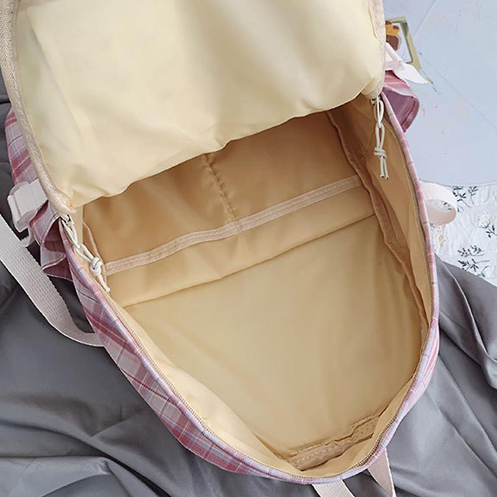 Foto 4 pulgar | Mochila Sanlin Beans Harajuku Ulzzang High School Pink Nylo - Venta Internacional.