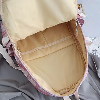 Foto 3 | Mochila Sanlin Beans Harajuku Ulzzang High School Pink Nylo - Venta Internacional.