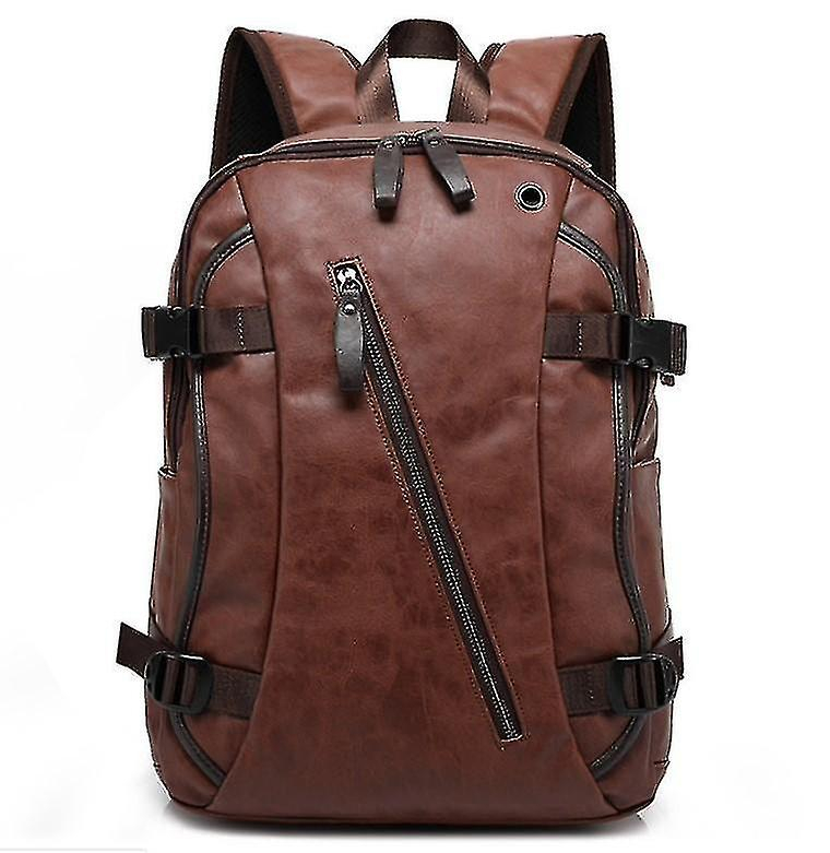 Foto 2 pulgar | Mochila Huoguo Mochila Escolar De Piel Para Hombre, Color Marrón, 32 X 14 X 41 Cm - Venta Internacional.