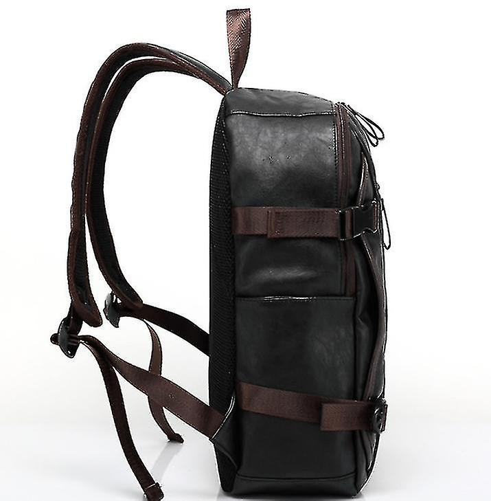 Foto 4 pulgar | Mochila Huoguo Mochila Escolar De Piel Para Hombre, Color Marrón, 32 X 14 X 41 Cm - Venta Internacional.