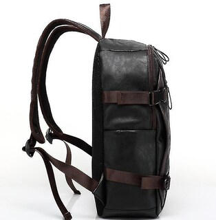 Foto 3 | Mochila Huoguo Mochila Escolar De Piel Para Hombre, Color Marrón, 32 X 14 X 41 Cm - Venta Internacional.