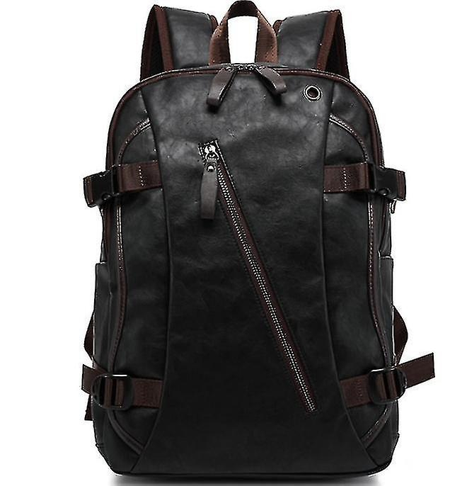 Foto 6 pulgar | Mochila Huoguo Mochila Escolar De Piel Para Hombre, Color Marrón, 32 X 14 X 41 Cm - Venta Internacional.