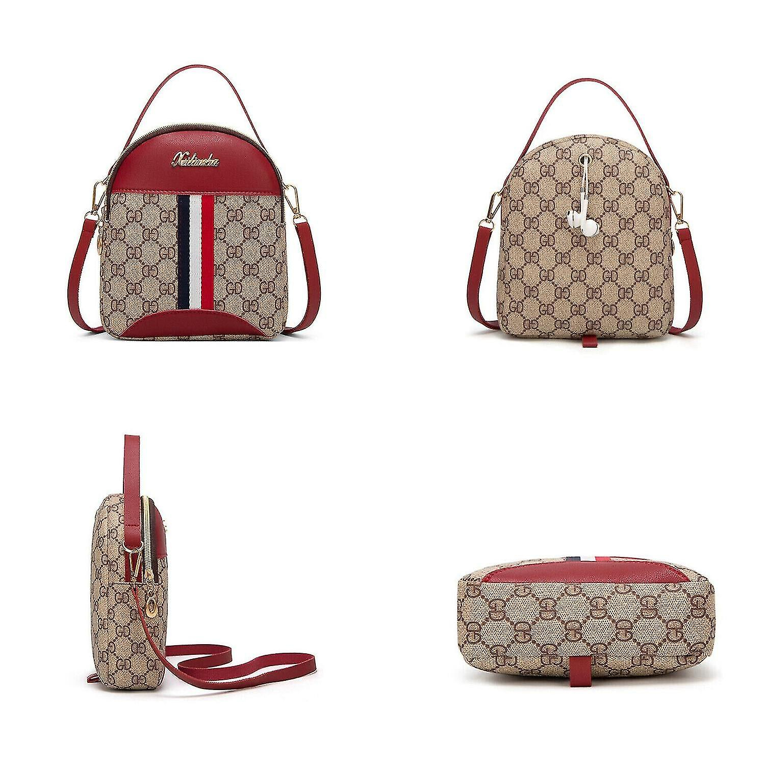 Foto 5 pulgar | Mochila Huoguo De Moda Casual Para Mujeres Y Niñas, Roja, Pu+pvc, 16,5 X 6 - Venta Internacional.