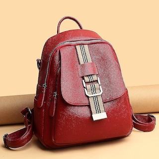 Foto 2 | Mochila Huoguo De Piel Sintética Para Mujer De Gran Capacidad - Venta Internacional.
