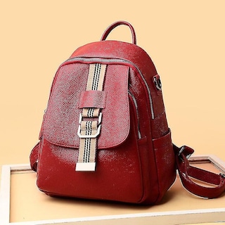 Foto 3 | Mochila Huoguo De Piel Sintética Para Mujer De Gran Capacidad - Venta Internacional.