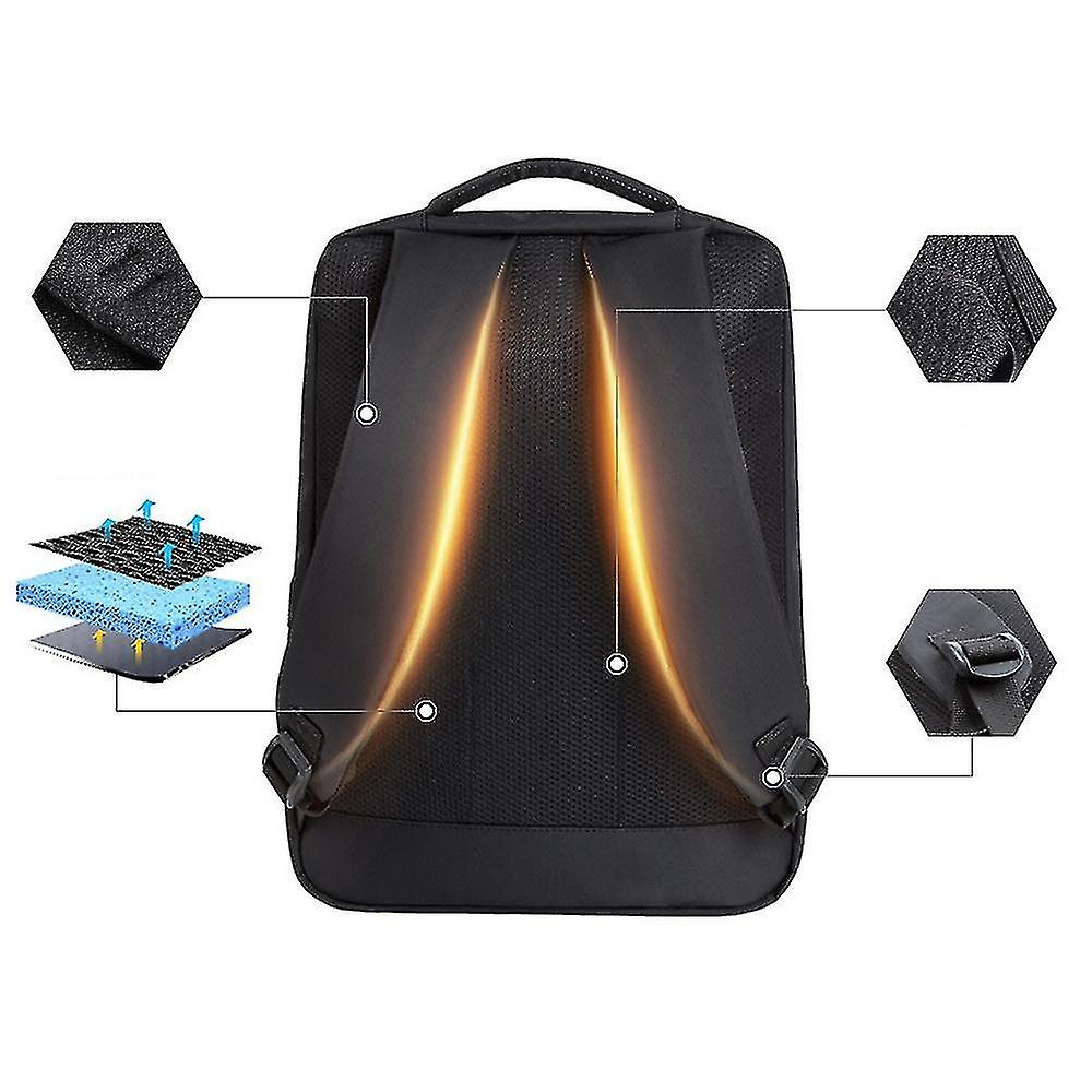 Foto 3 pulgar | Mochila Huoguo De Nylon Impermeable Para Hombre Con Puerto Usb - Venta Internacional.