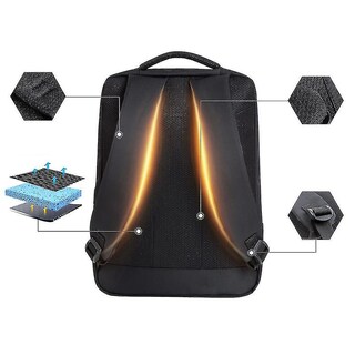 Foto 2 | Mochila Huoguo De Nylon Impermeable Para Hombre Con Puerto Usb - Venta Internacional.