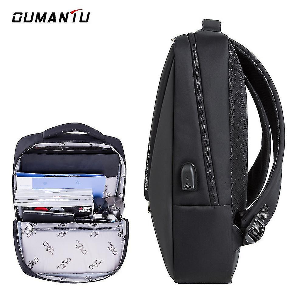 Foto 4 pulgar | Mochila Huoguo De Nylon Impermeable Para Hombre Con Puerto Usb - Venta Internacional.