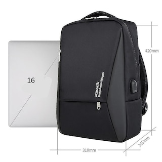 Foto 5 | Mochila Huoguo De Nylon Impermeable Para Hombre Con Puerto Usb - Venta Internacional.
